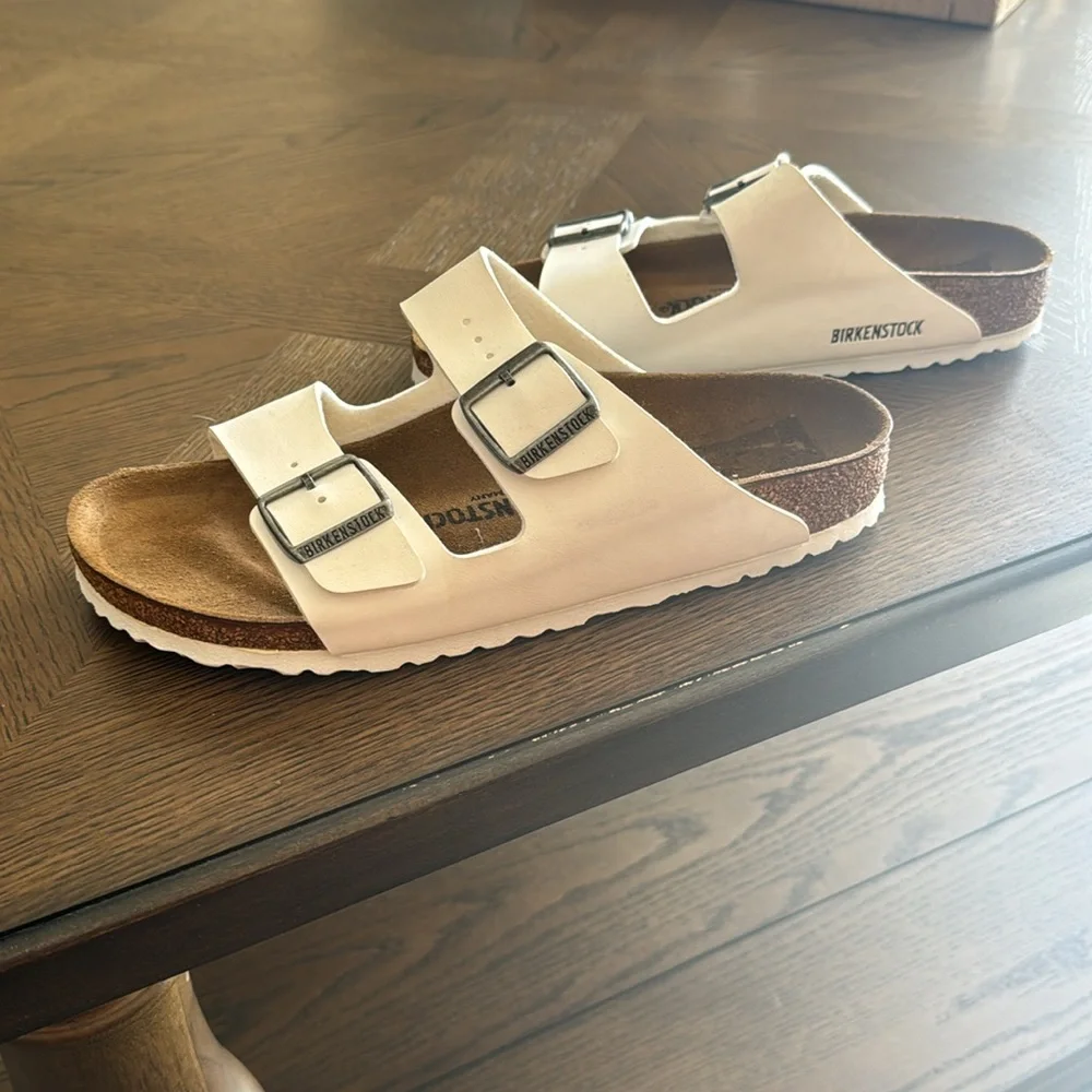 BIRKENSTOCK Arizona Deserts slide Sandal Men, White,SZ 42EU 9US,BRAND NEW$135